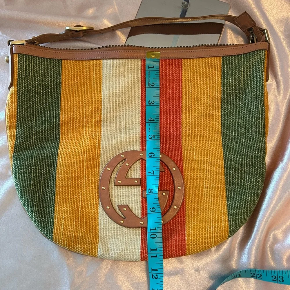 Gucci Blondie Striped Hobo Bag